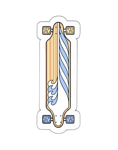 Longboard ocean sticker decal - longboard,