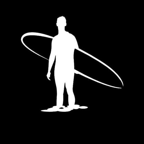 Longboard surfer sticker - surfer, decal