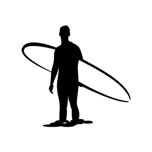 Longboard surfer sticker decal - sticker,