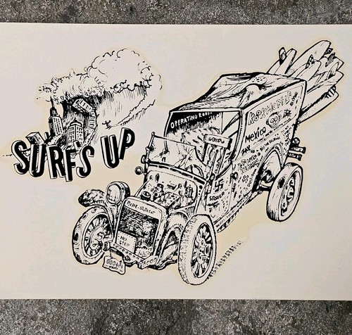 Vintage surf decal 1960 - vintage,