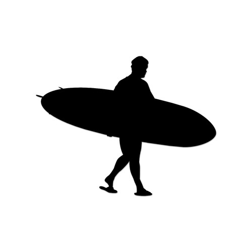 Longboard surfer sticker - v2,